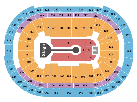 seating chart for PNC Arena - Lauren Daigle - eventticketscenter.com
